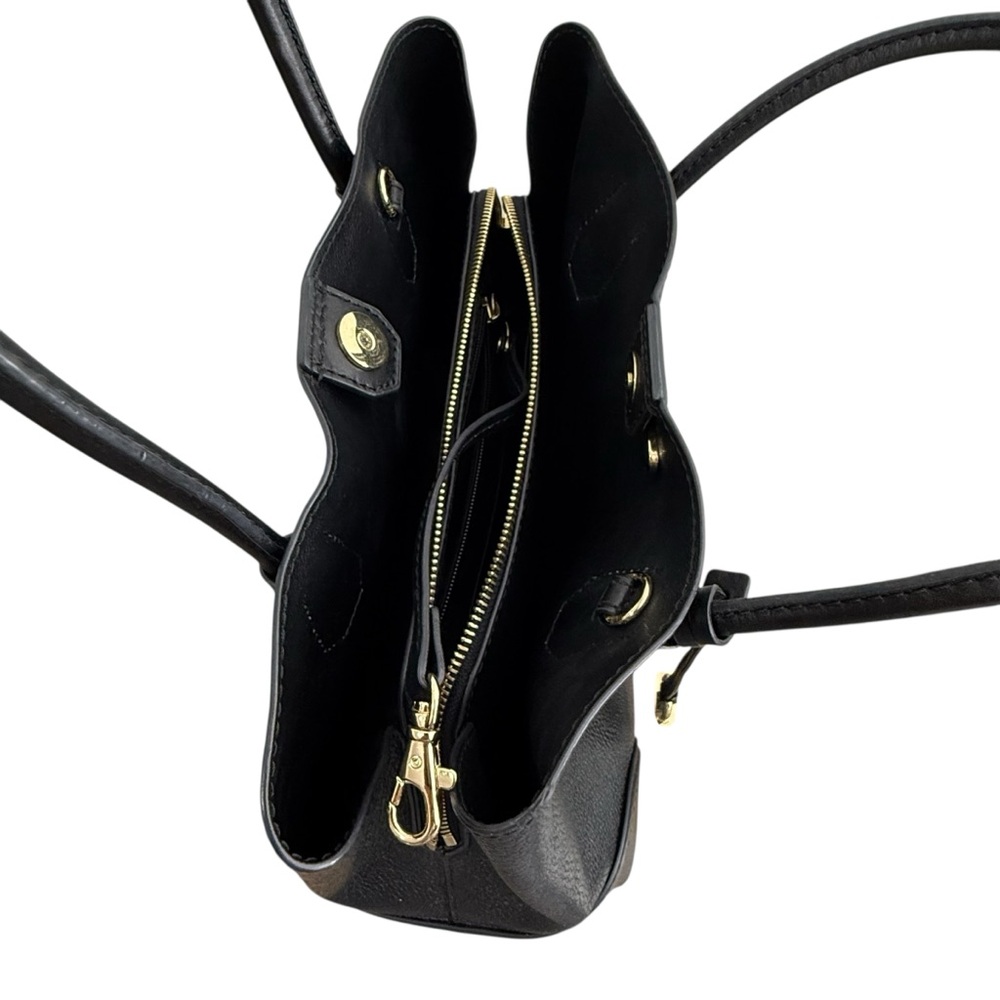 Michael Kors Mercer Gallery Medium Faux Pebble Leather Center Zip Tote Bag Black - Picture 9 of 16